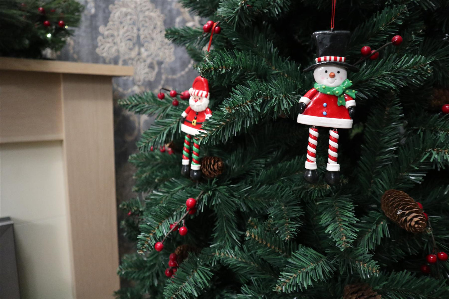 3pcs Ceramic Christmas Hanging Decoration