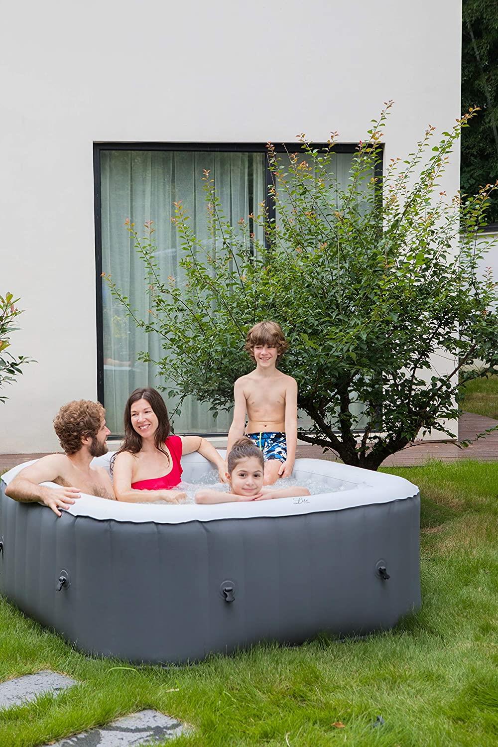 Mspa Lite Square 4 Bathers - Grey Hot Tub