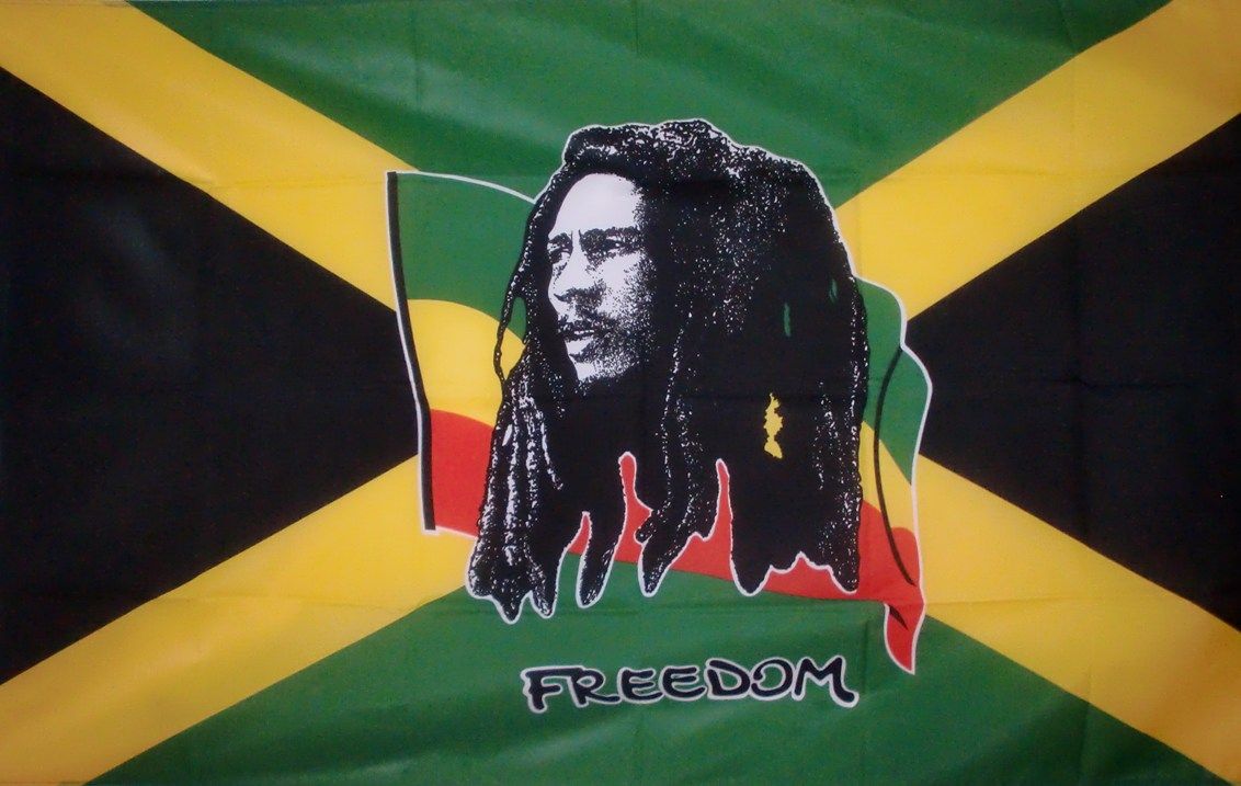 Bob Marley Flag - 5x3ft with Eyelets