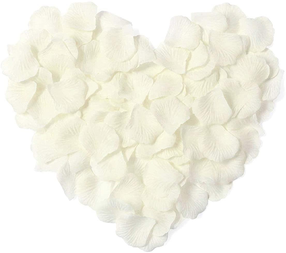 400 Ivory Silk Rose Petals