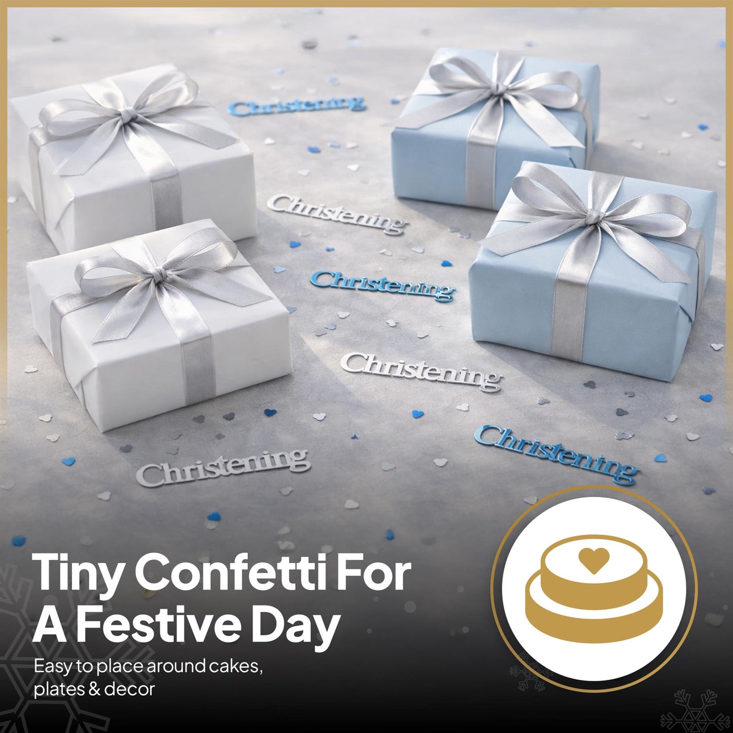 4 Packs of Blue Christening Confetti (14g)