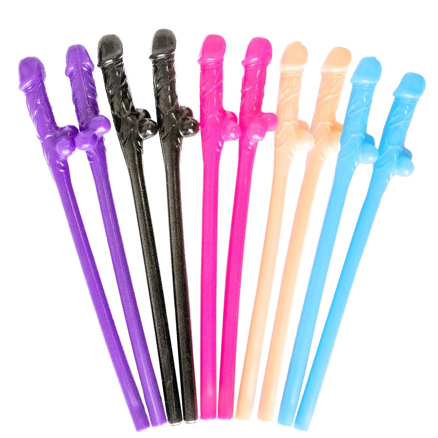 40 pcs Coloured Willy Straws