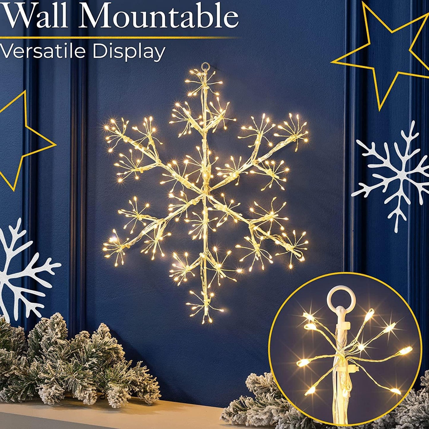 64cm Snowflake Light - Warm White