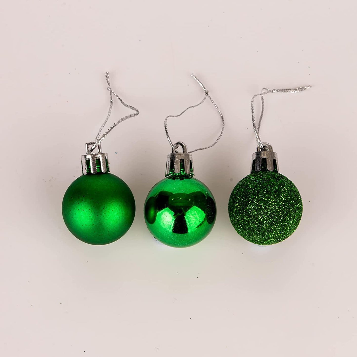 12 Dark Green Baubles (3cm)