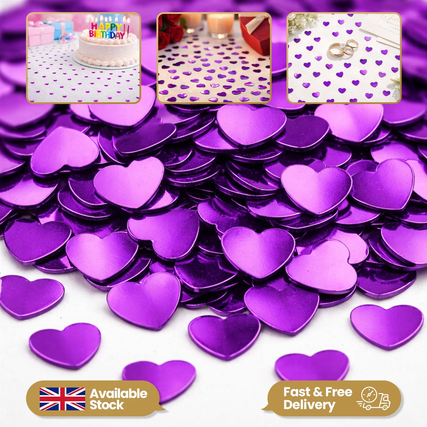 Heart Confetti Purple 14g 1PK