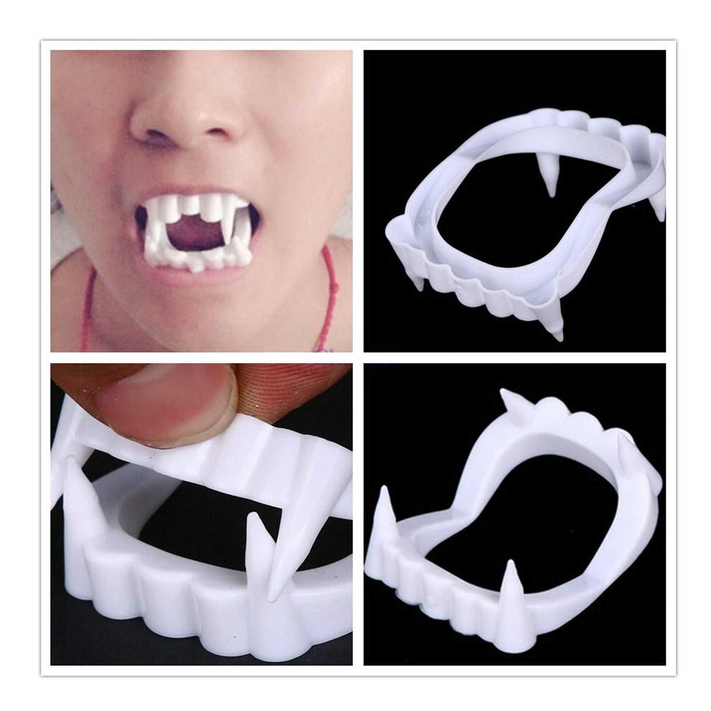 6 Pk Halloween White Fangs