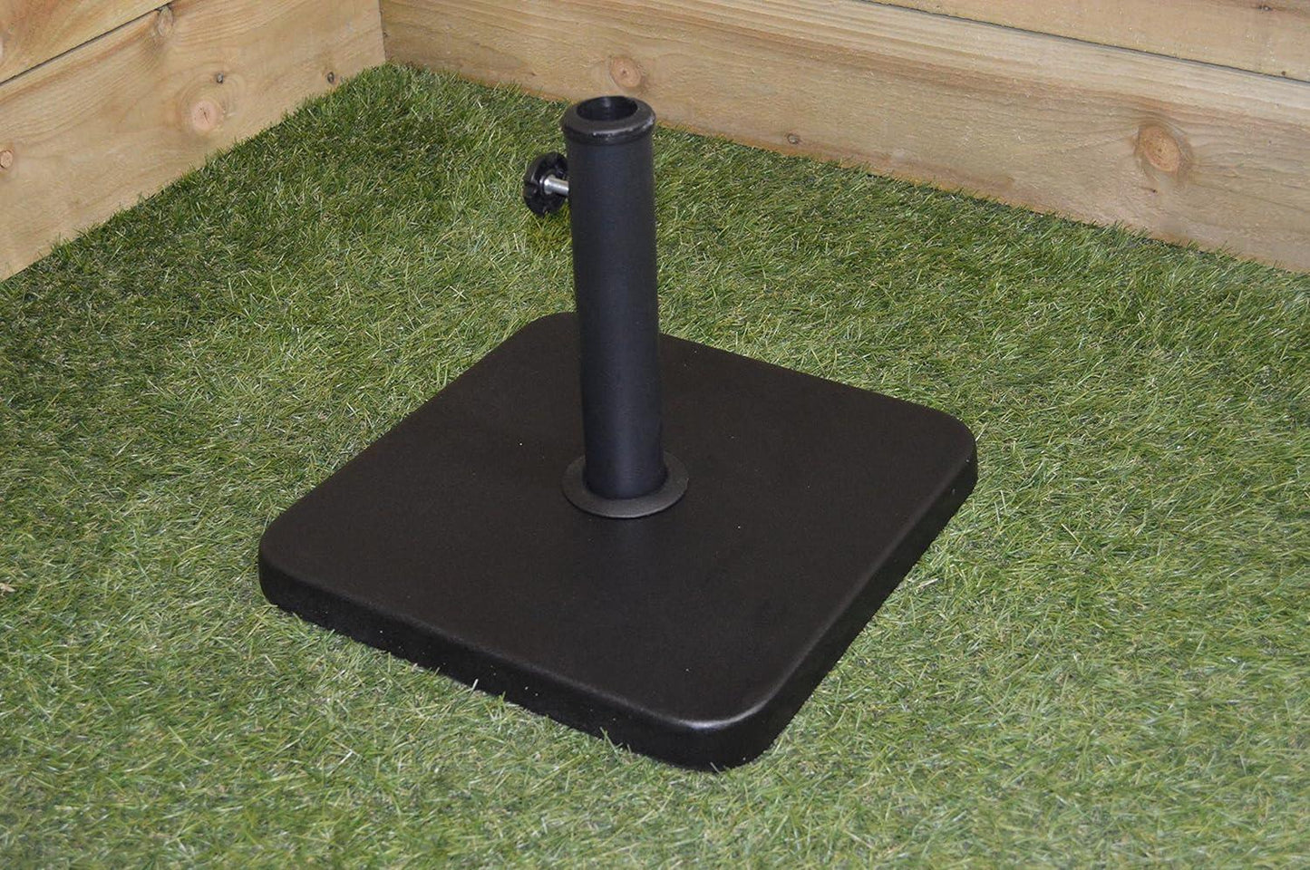 6Kg Square Parasol Base Black Heavy Duty Weight Stand