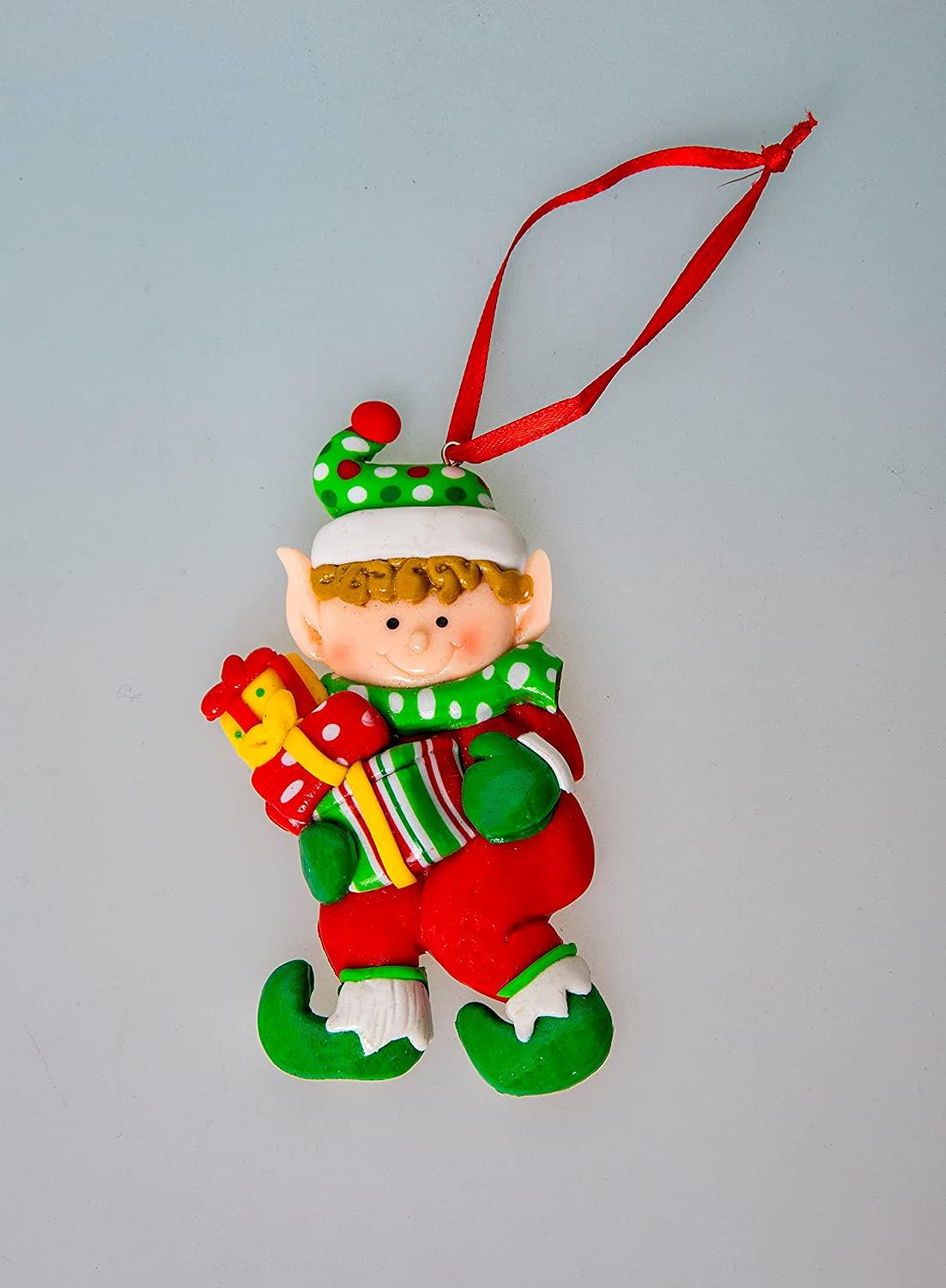 12Pcs Ceramic Candy Cane Elves