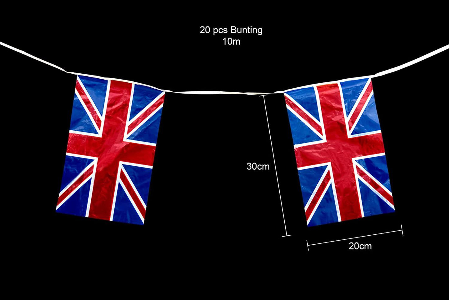 12ft Union Jack Bunting - 11 Flags