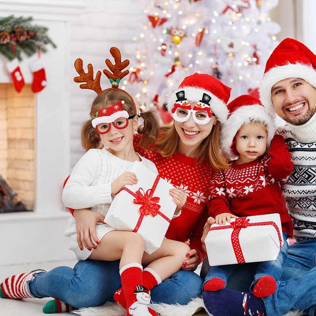 White Snowman Christmas Glasses