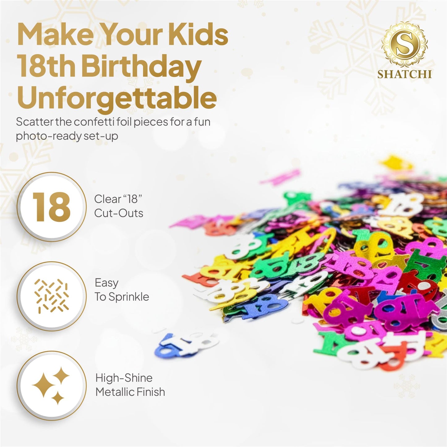 2 Packs 14g 18th Multi-Colour Birthday Confetti