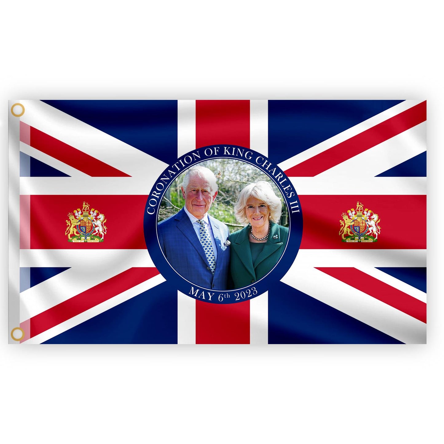 Charles & Camilla 5ft x 3ft Flag with 2 Eyelets