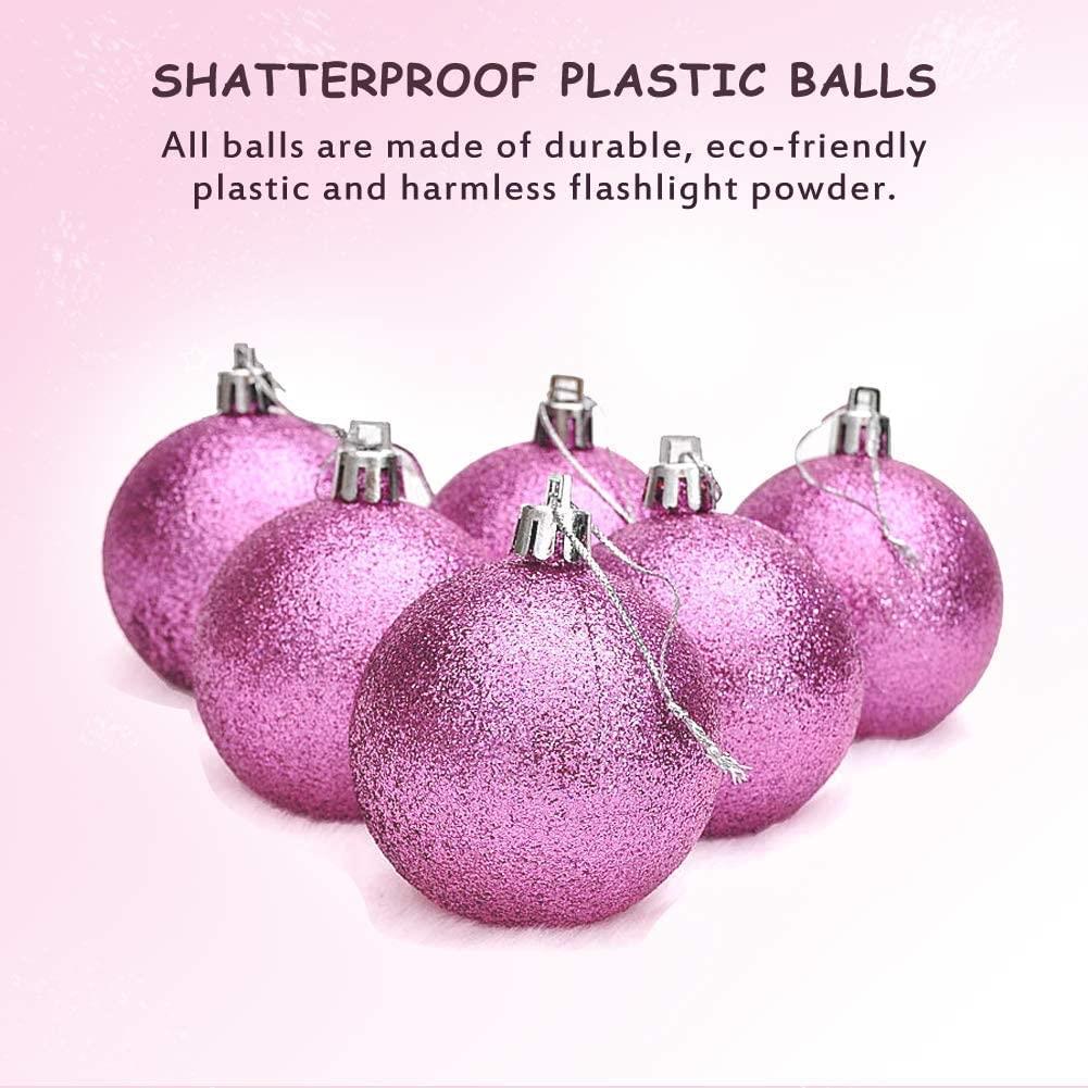 Baubles Pale Pink 5cm, 12pcs Set