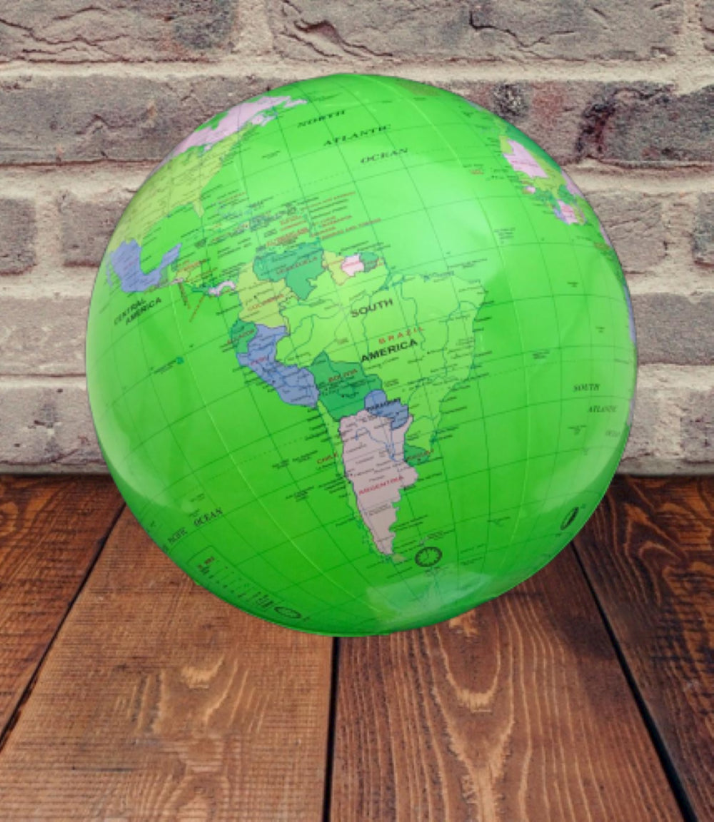 Green Inflatable Earth Globe - 40cm