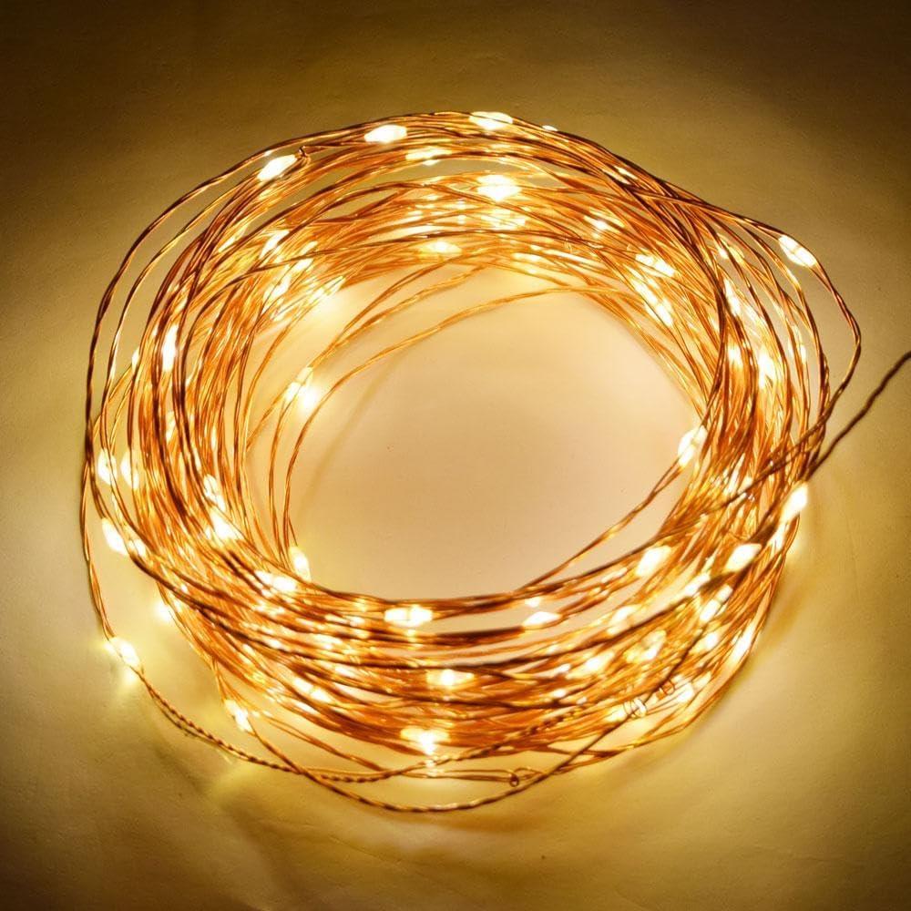 2 x 100 Warm White LED Fairy Lights (10m)