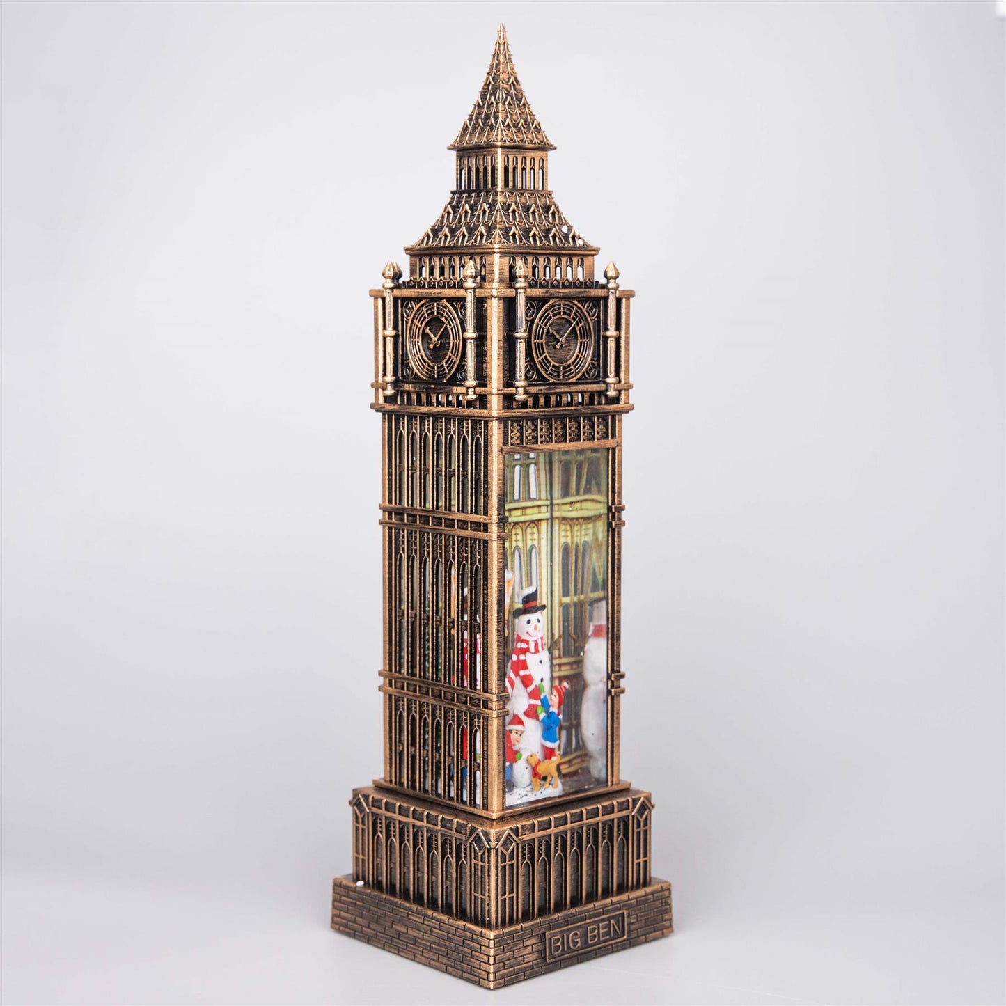 Big Ben Clock Tower Musical Snow Globe Lantern - 10x10x38cm