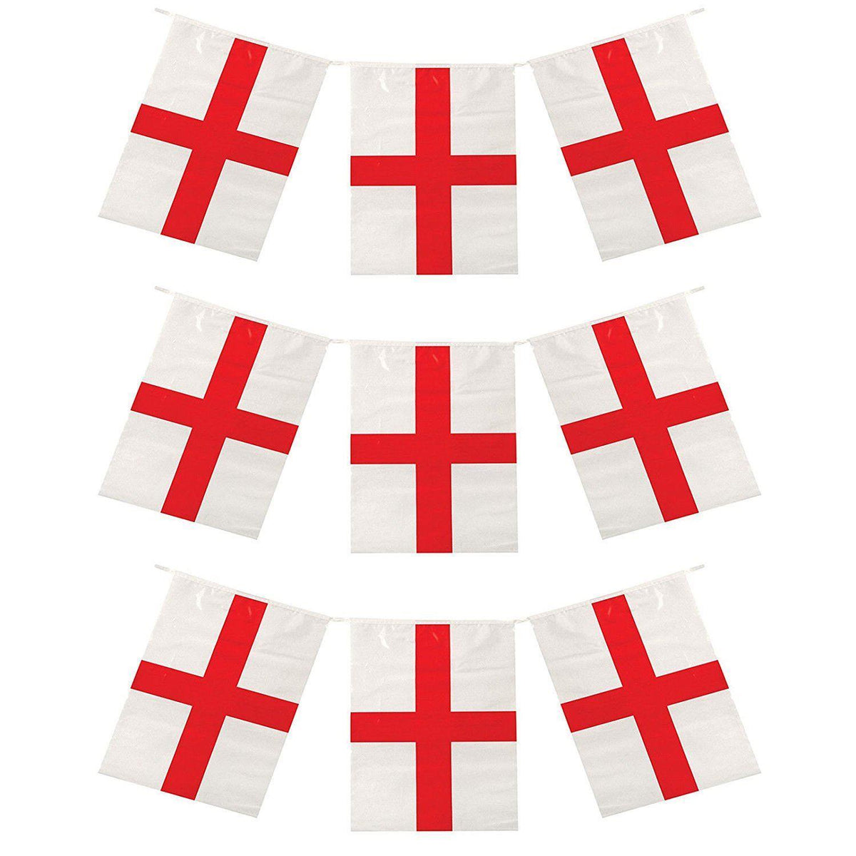 15 X England St Georges Flag Bunting Banner 20 Flags 10M