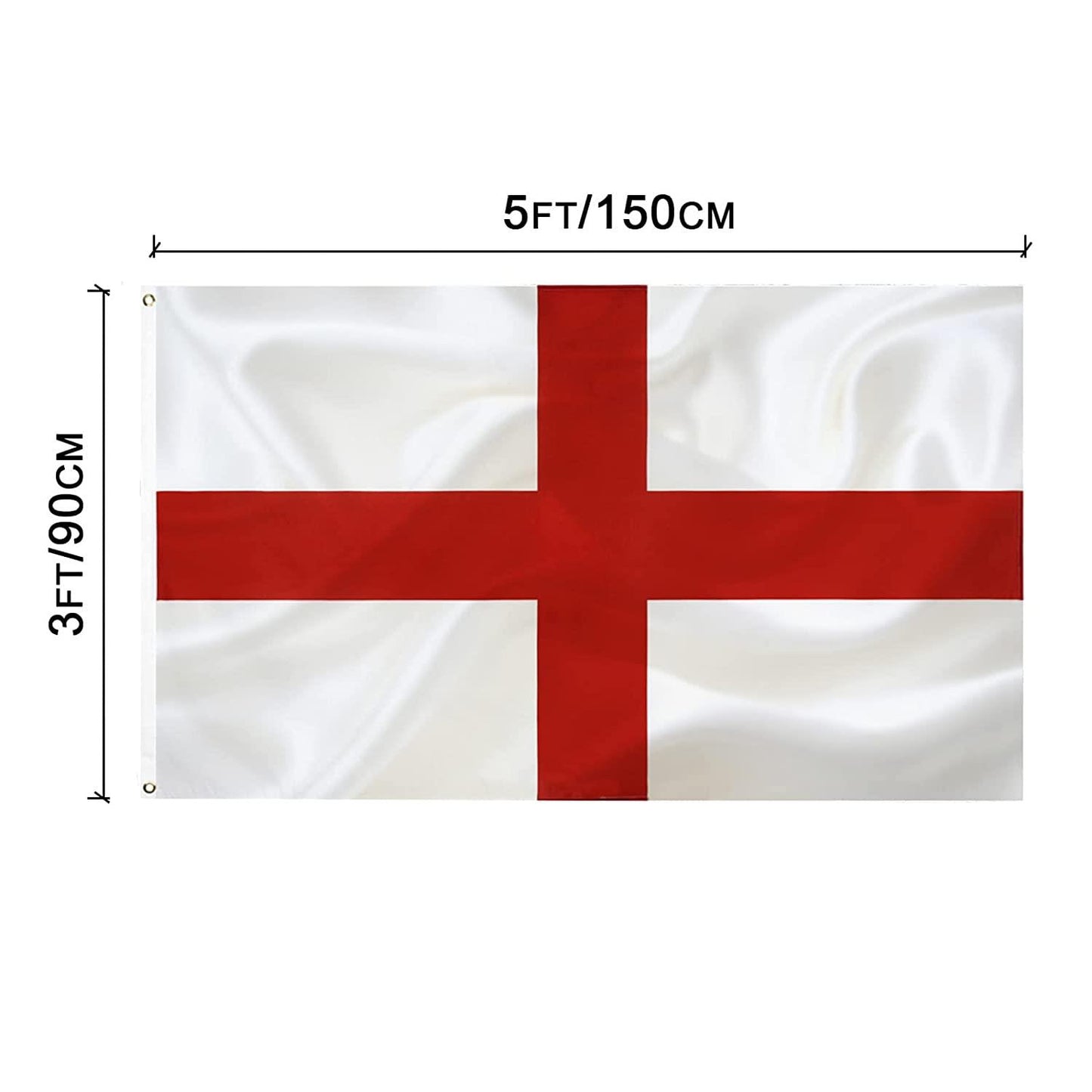 St. George Flag - 5x3ft with Eyelets