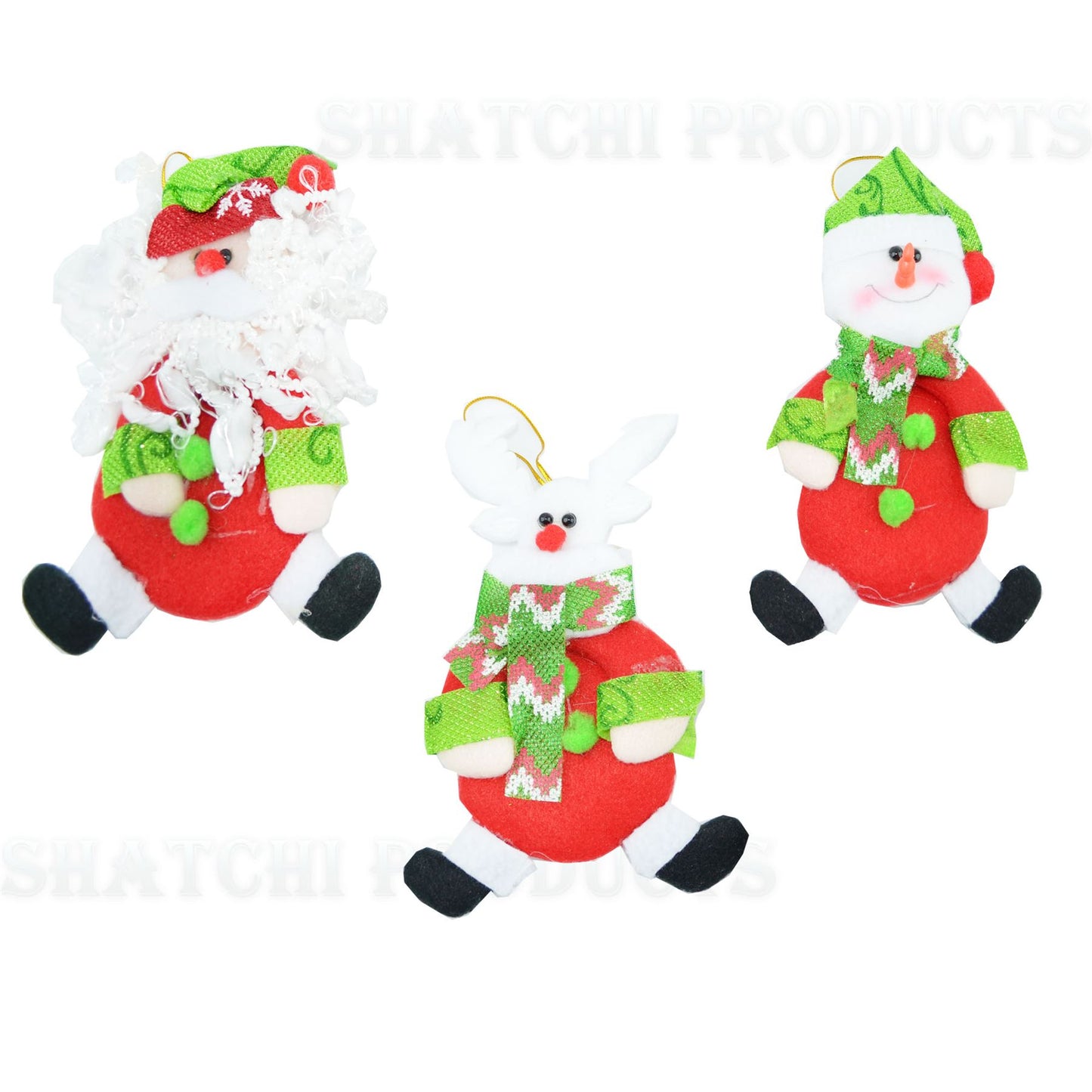 3 x Handmade Christmas Tree Decorations