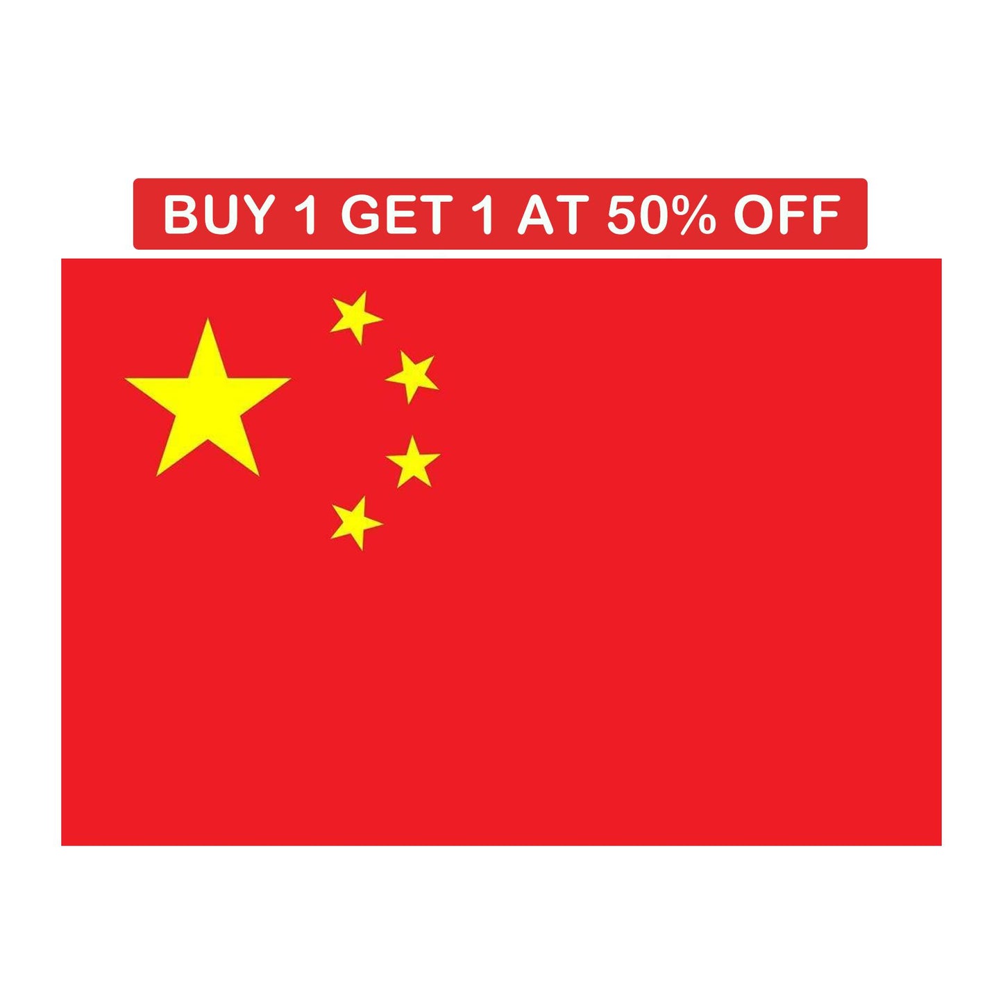 5x3ft China Flag with Eyelets