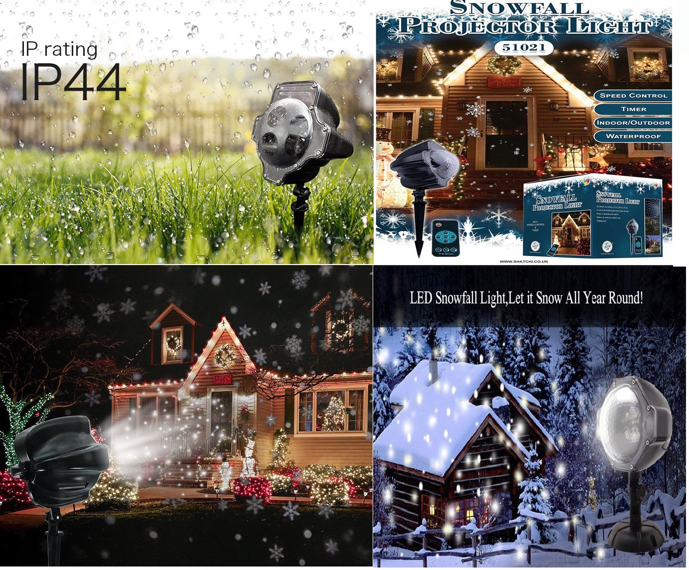 Snowfall LED Projector Light