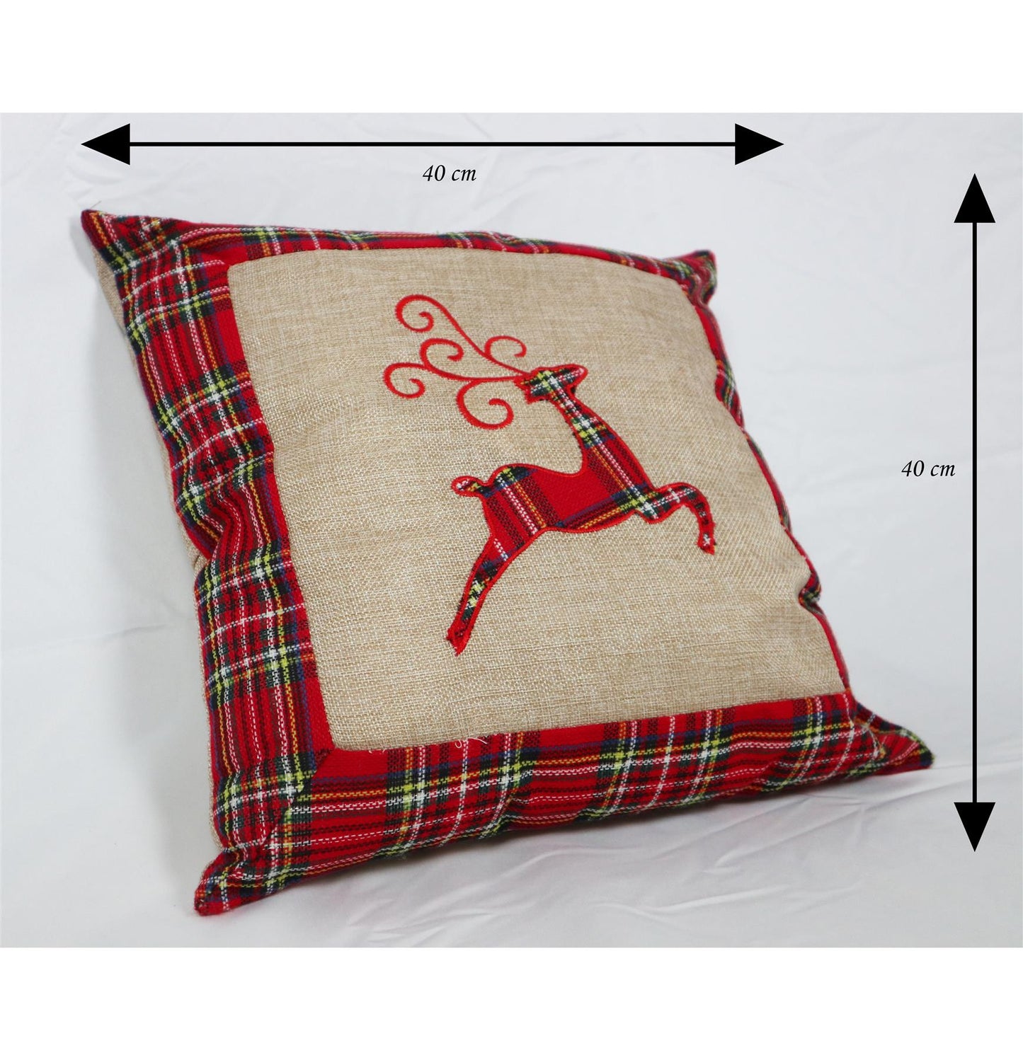 Christmas Pillow Cover - Reindeer, 40x40cm