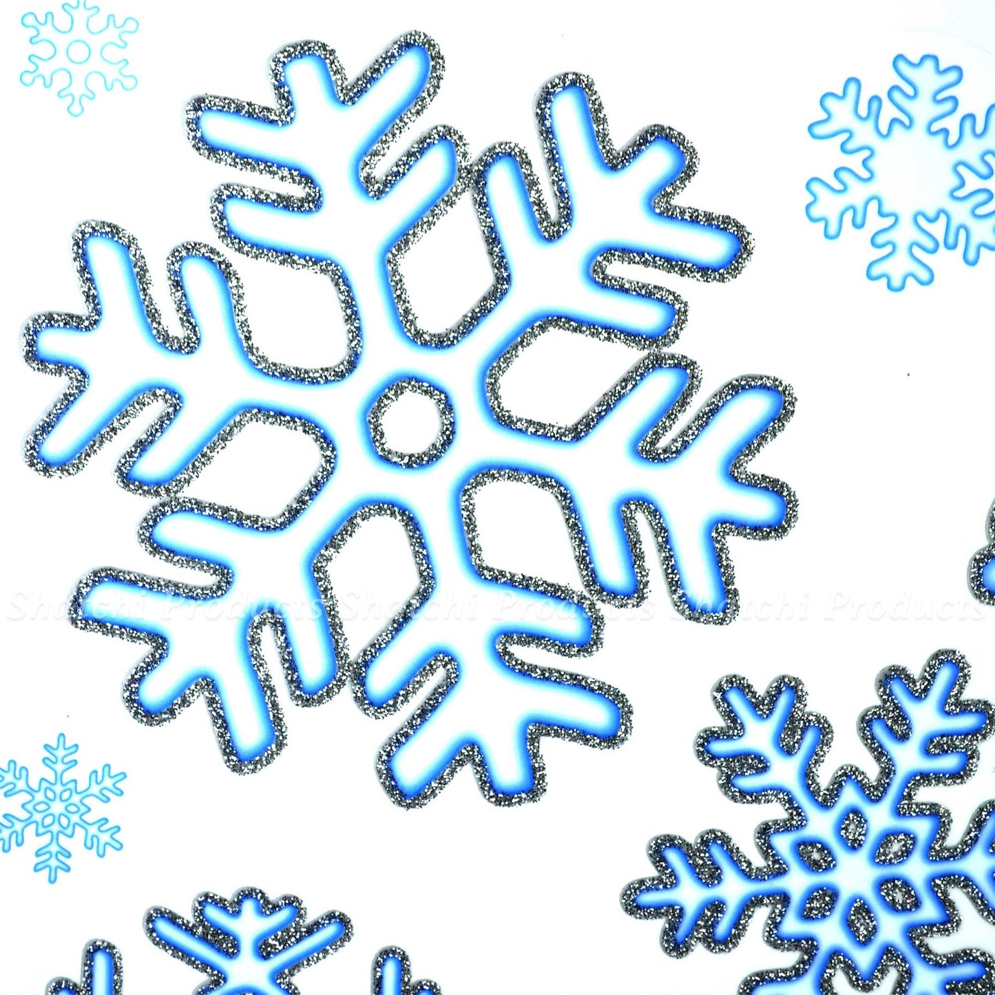 4 Sheets Snowflake Window Stickers