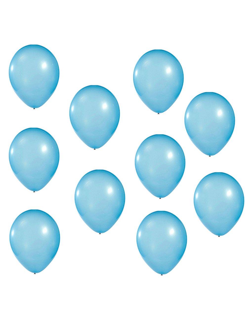 10 Pcs 12" Metallic Light Blue Colour Latex Balloons