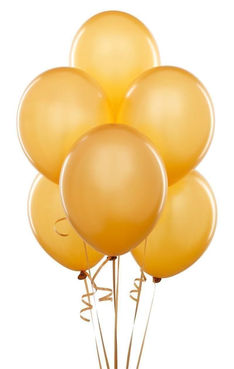 50 Pcs 12" Gold Colour Latex Balloons