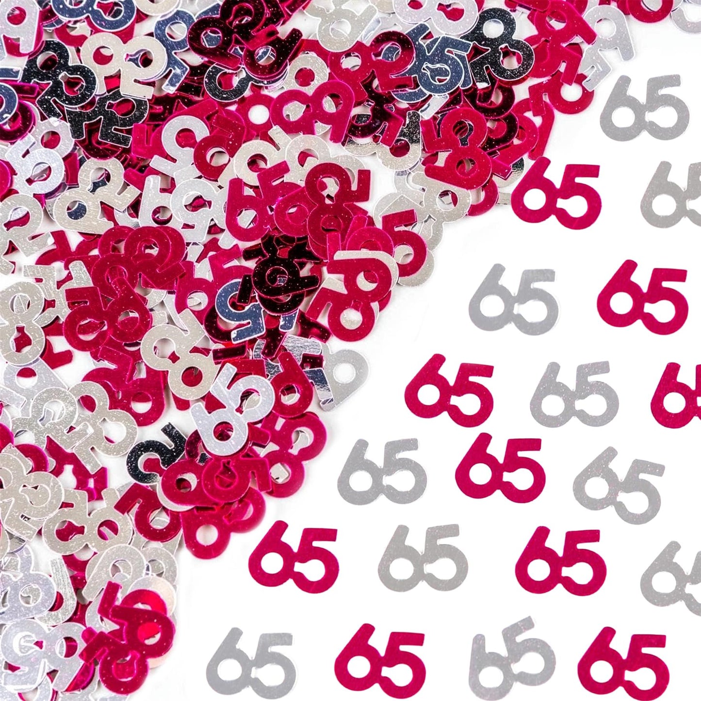 65th Confetti Pink & Silver 14G 1PK