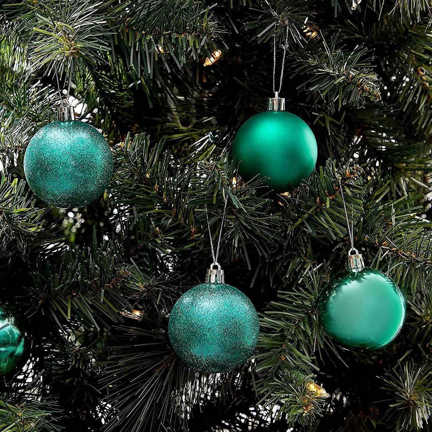 Baubles Emerald Green 5cm - 12pcs Set PVC