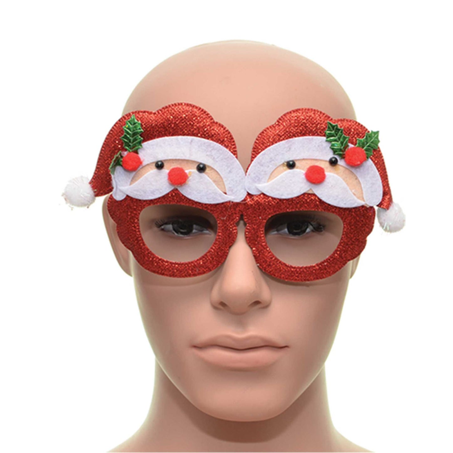 Red Santa Christmas Glasses Specs