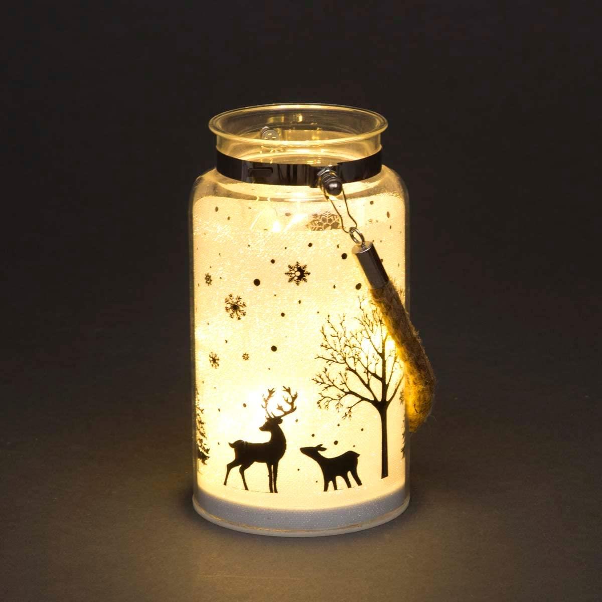 16cm Christmas Lantern Jar