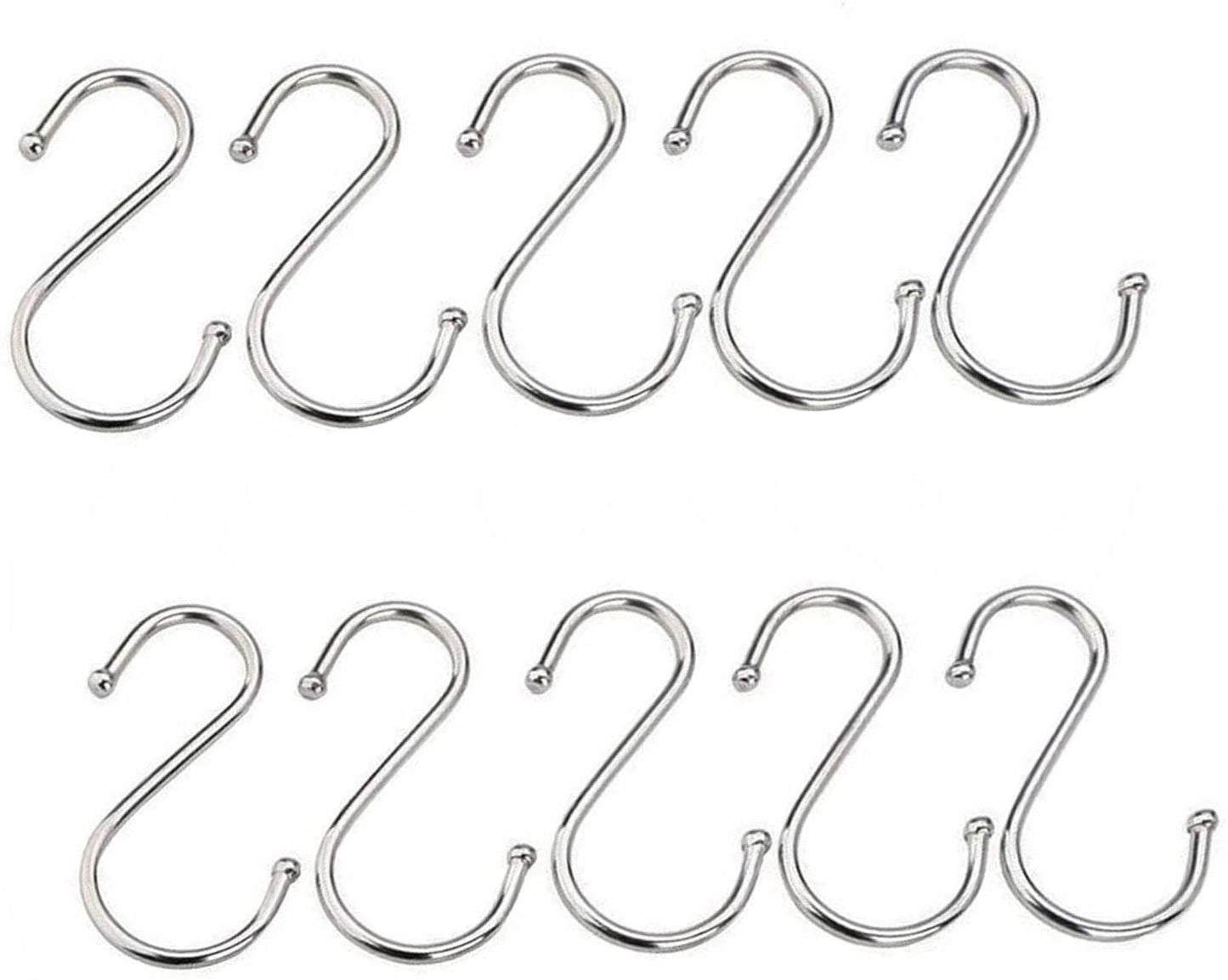 30PCS Stainless Steel S Hooks