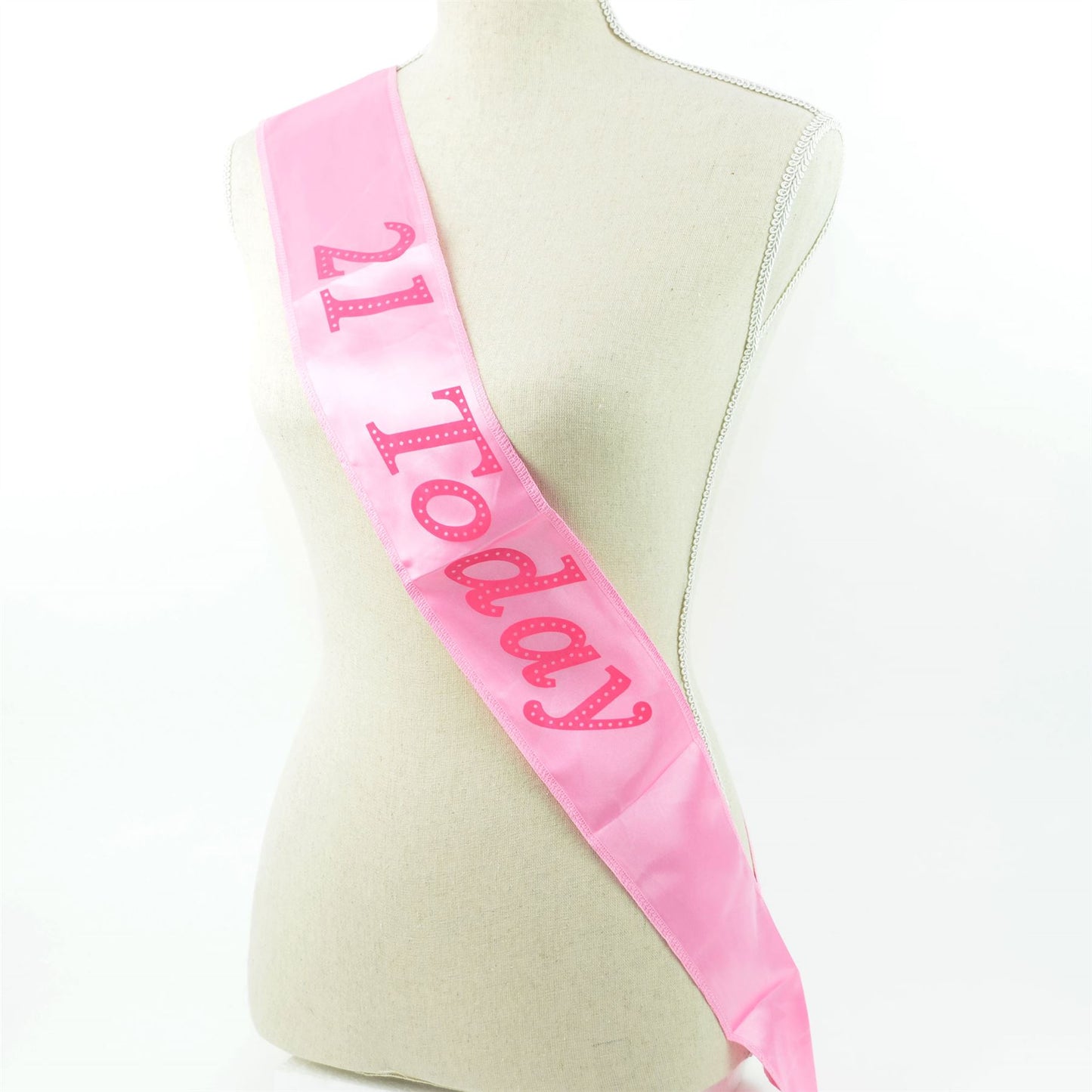 Pink 21st Birthday Sash