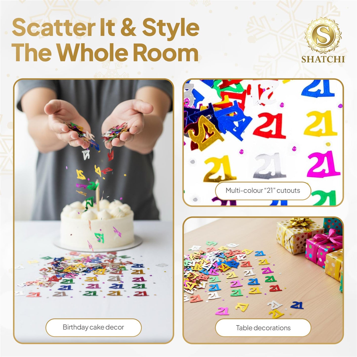 4 x 21th Mix Confetti Party Supply