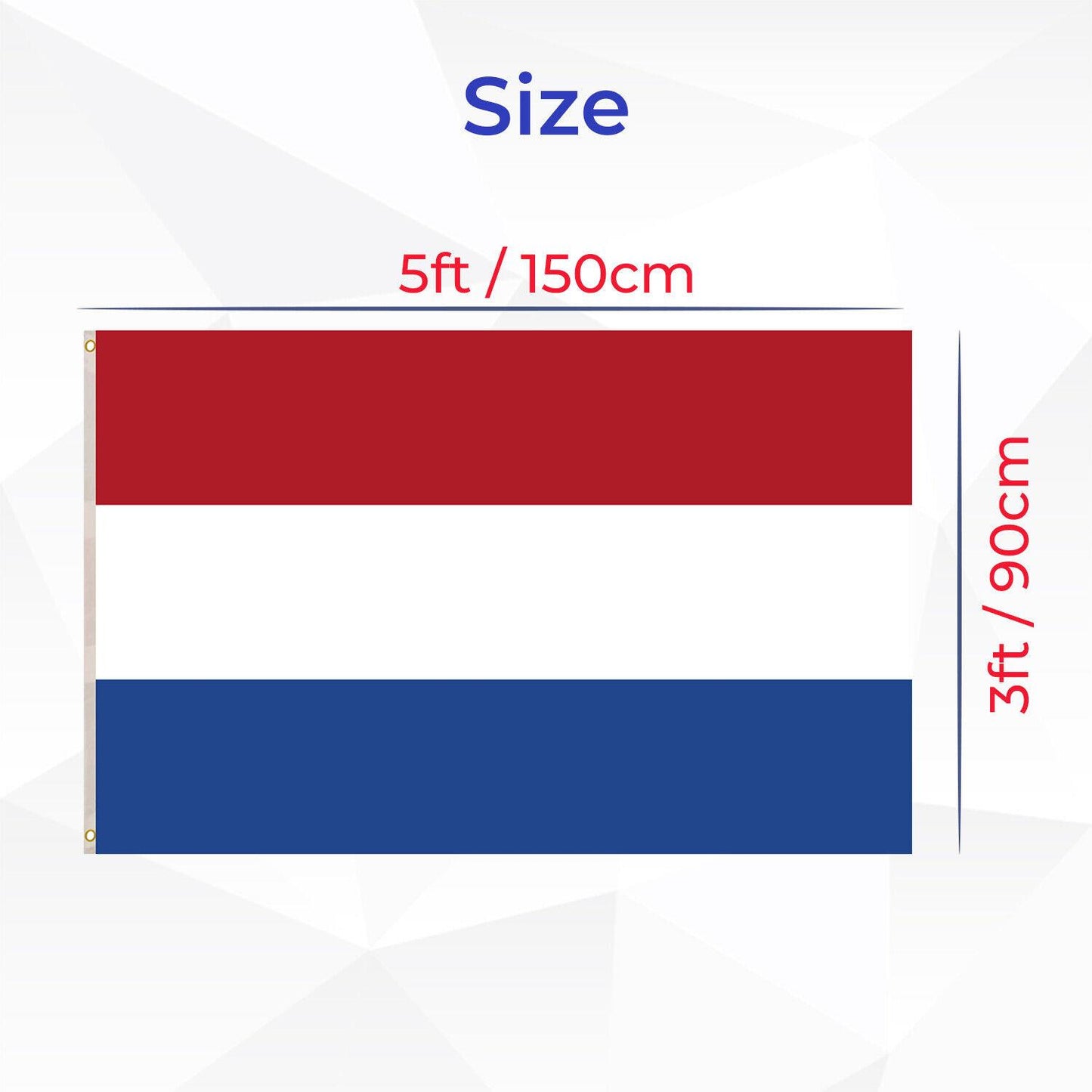 Holland Flag - 5x3ft with Eyelets