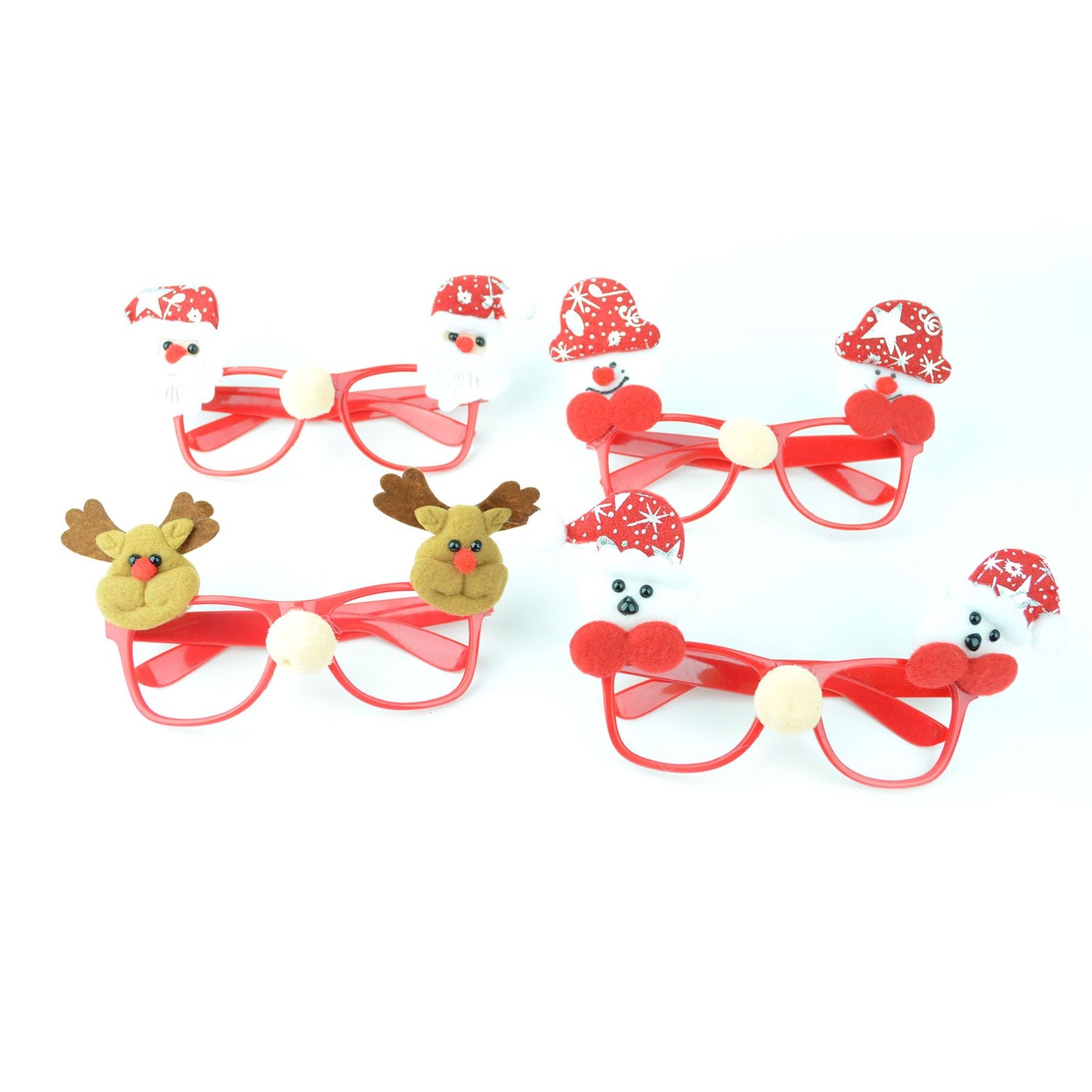 4-Pack Assorted Christmas Glasses