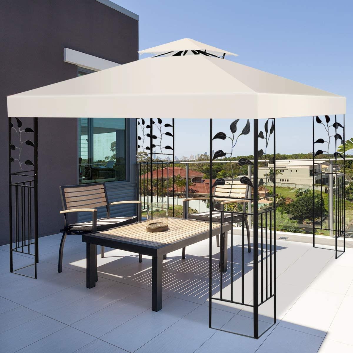 3x3m Gazebo with Powder-Coated Steel Frame