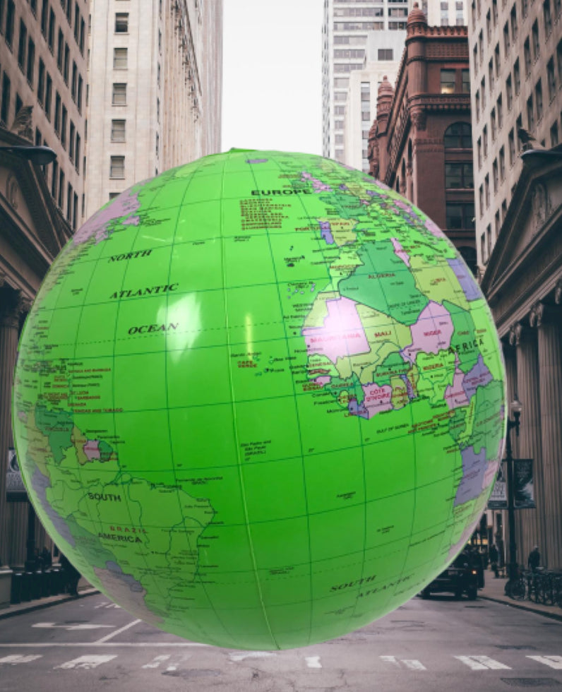 Green Inflatable Earth Globe - 40cm