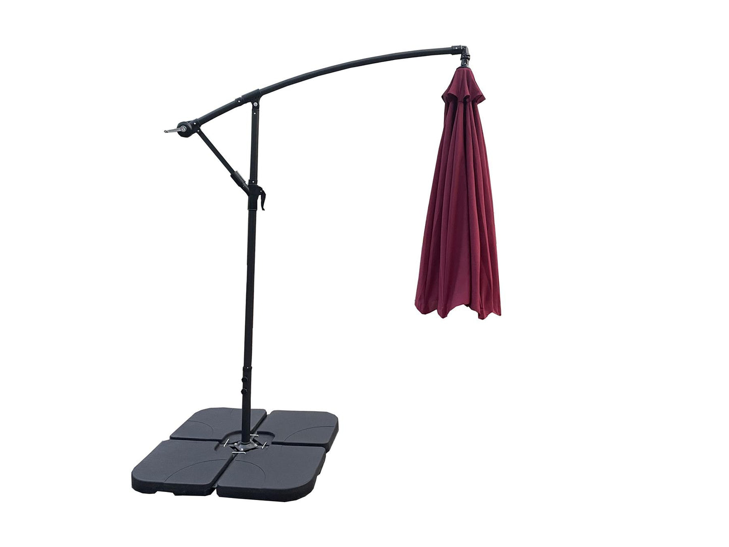 Burgundy Parasol Round Umbrella - 195x30x14.5 cm