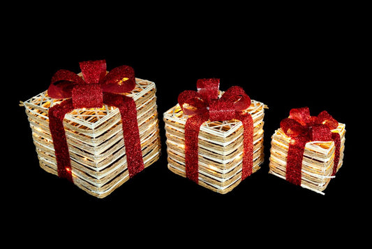Rattan Gift Box with LEDs
