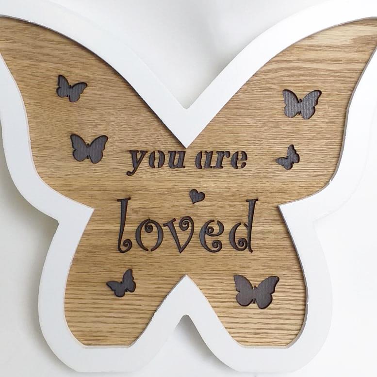 LED Light Up Christmas Frame Butterfly Shape