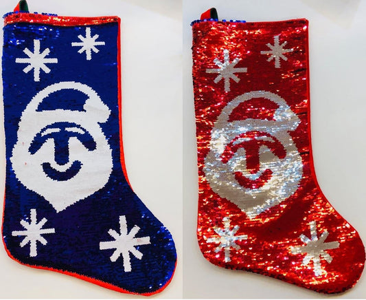 55cm 2 in 1 Sequin Santa Sack