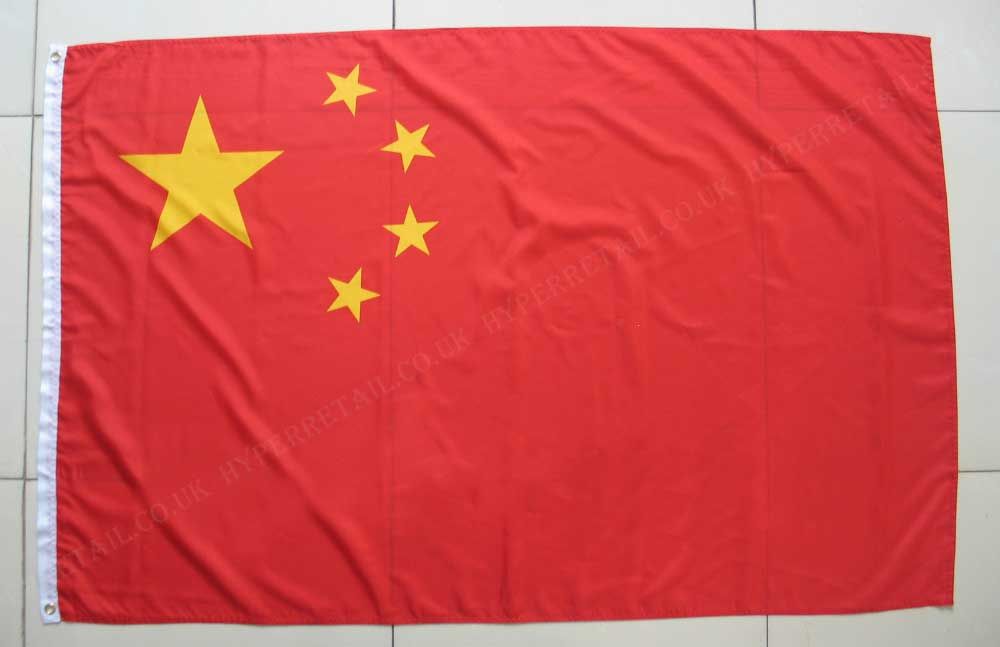 5x3ft China Flag with Eyelets