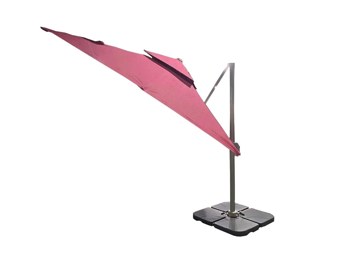 Burgundy Parasol Square Umbrella, 264x40x16cm