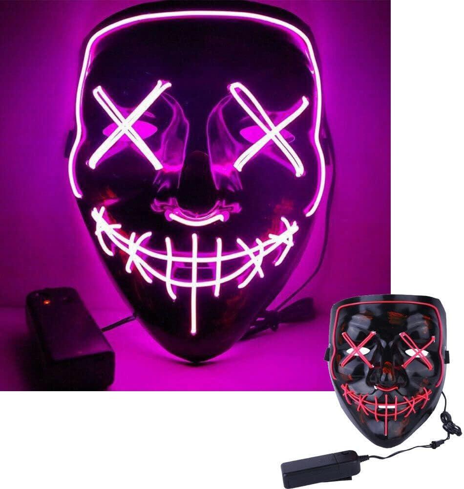 Halloween LED Purge Mask - Pink