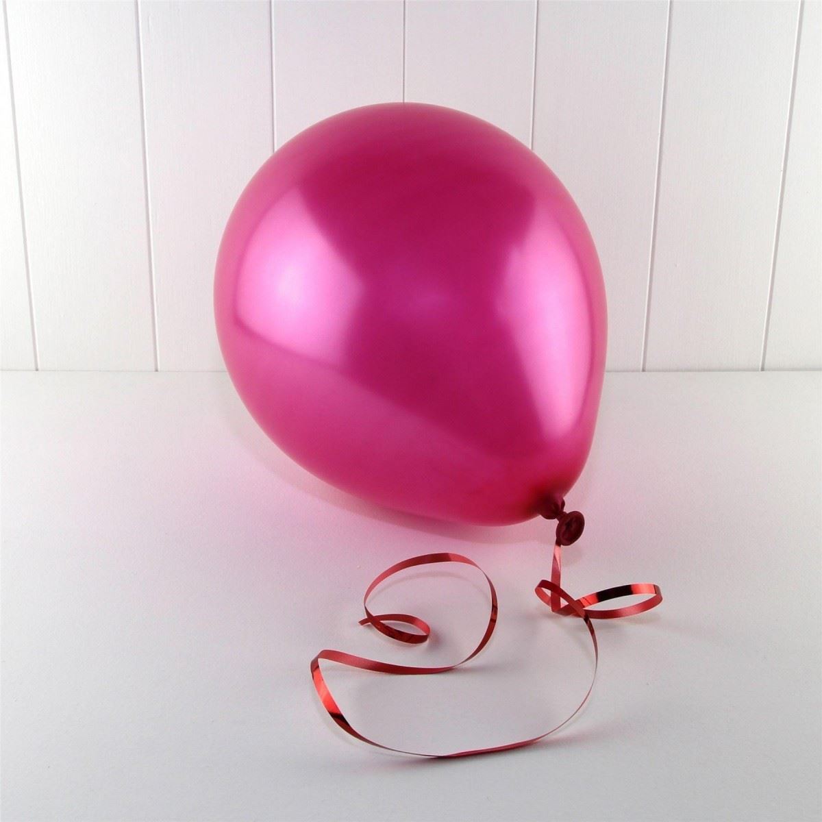 10pcs 12" Metallic Fuchsia Balloons