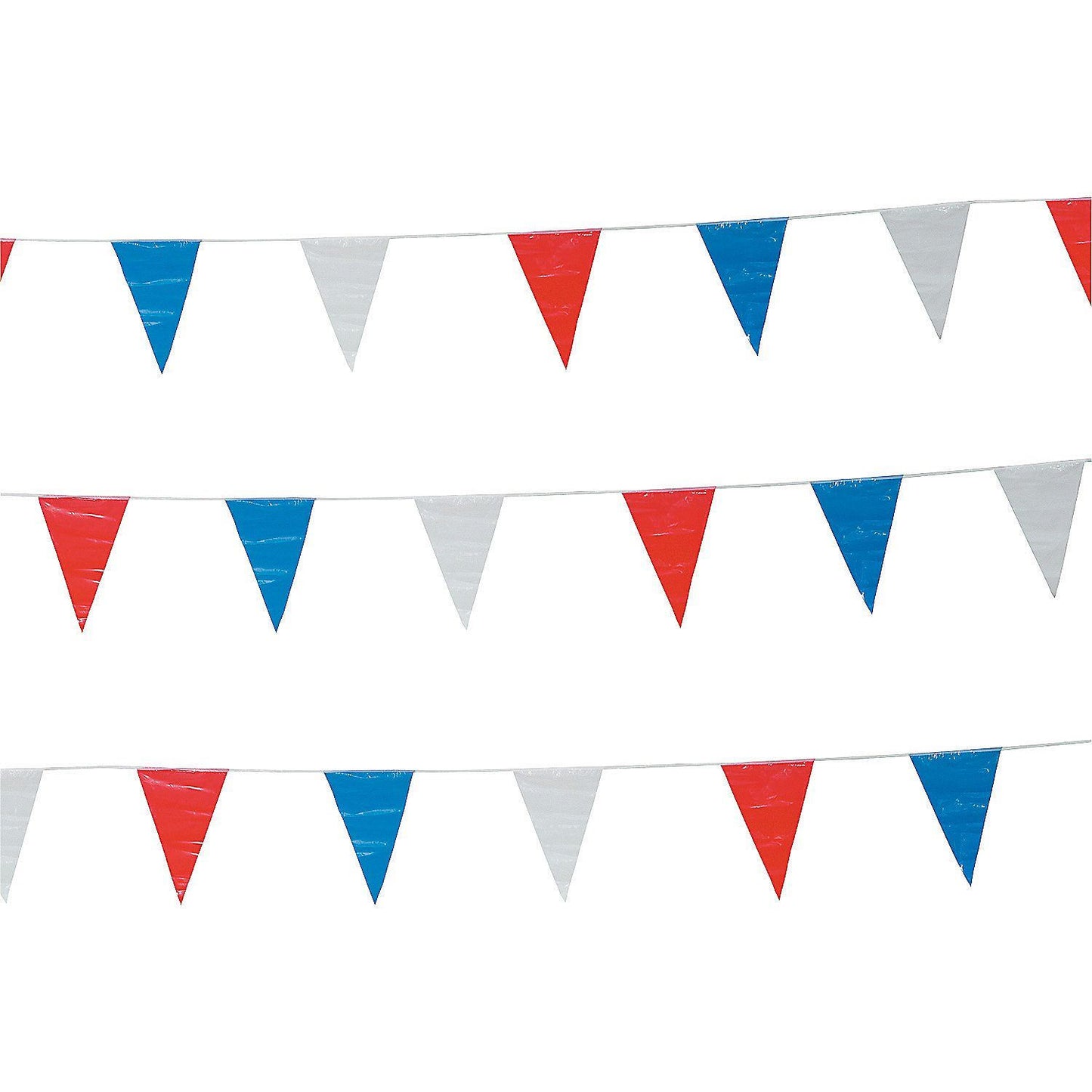 Giant 20m Red White Blue Bunting 40 Flags