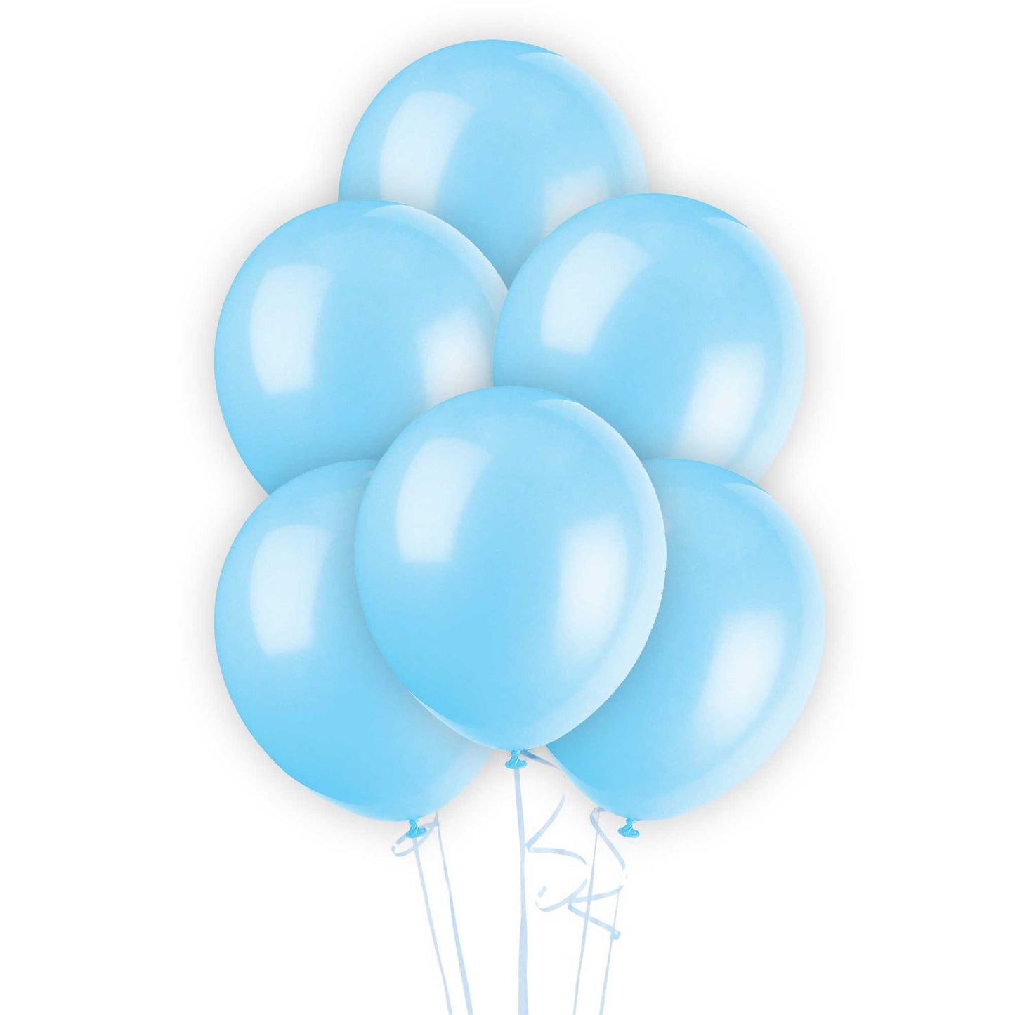100 Light Blue Latex Balloons - 12"